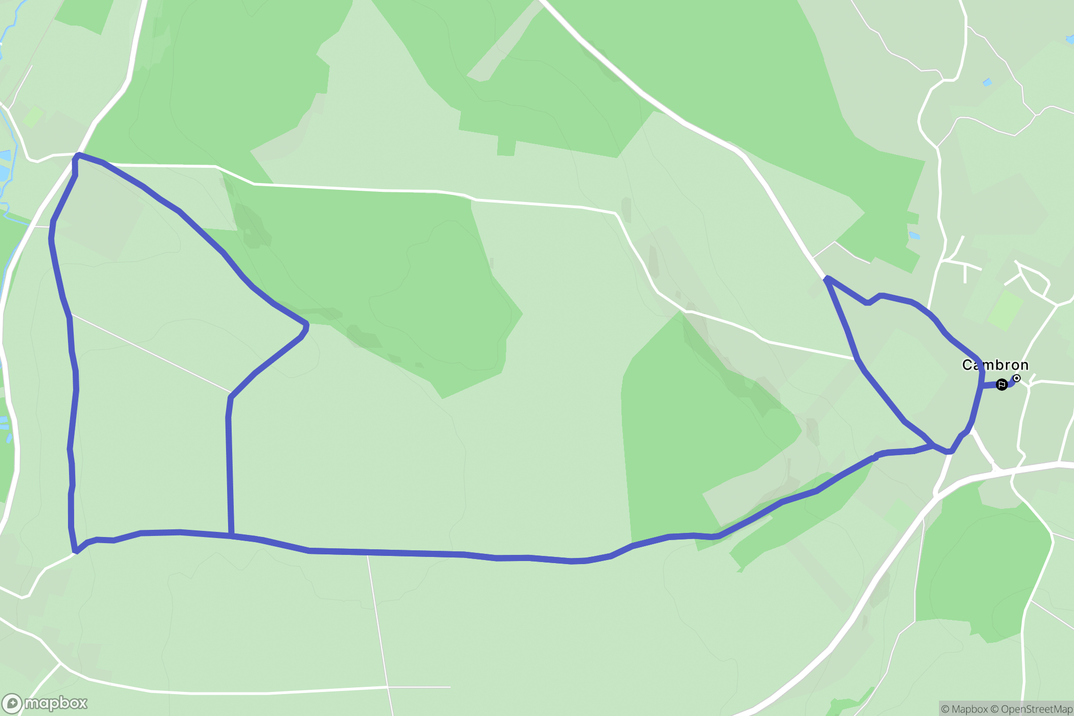 Cambron : carte du parcours de randonnée - France