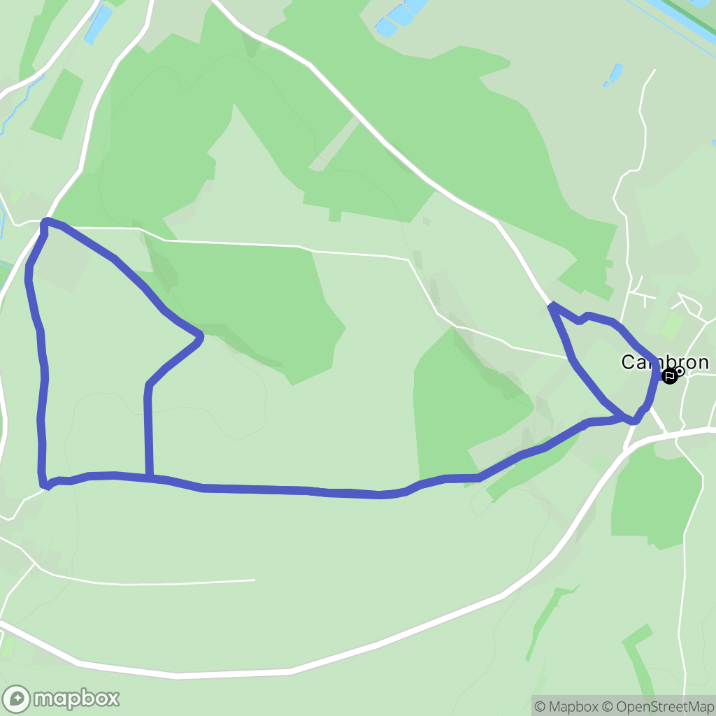 Cambron : carte du parcours de randonnée - France