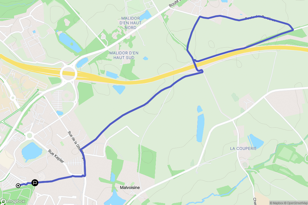 La Roche-sur-Yon : carte du parcours de randonnée - France