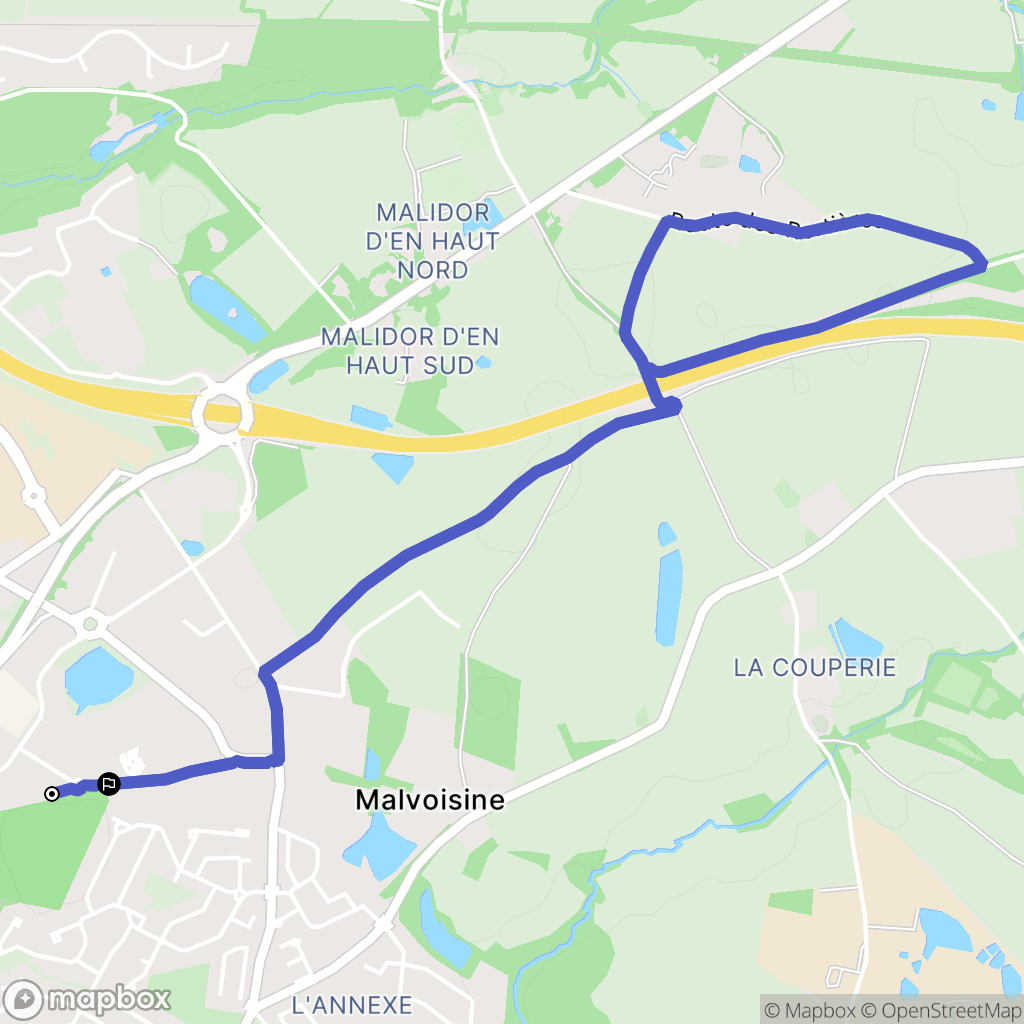 La Roche-sur-Yon : carte du parcours de randonnée - France