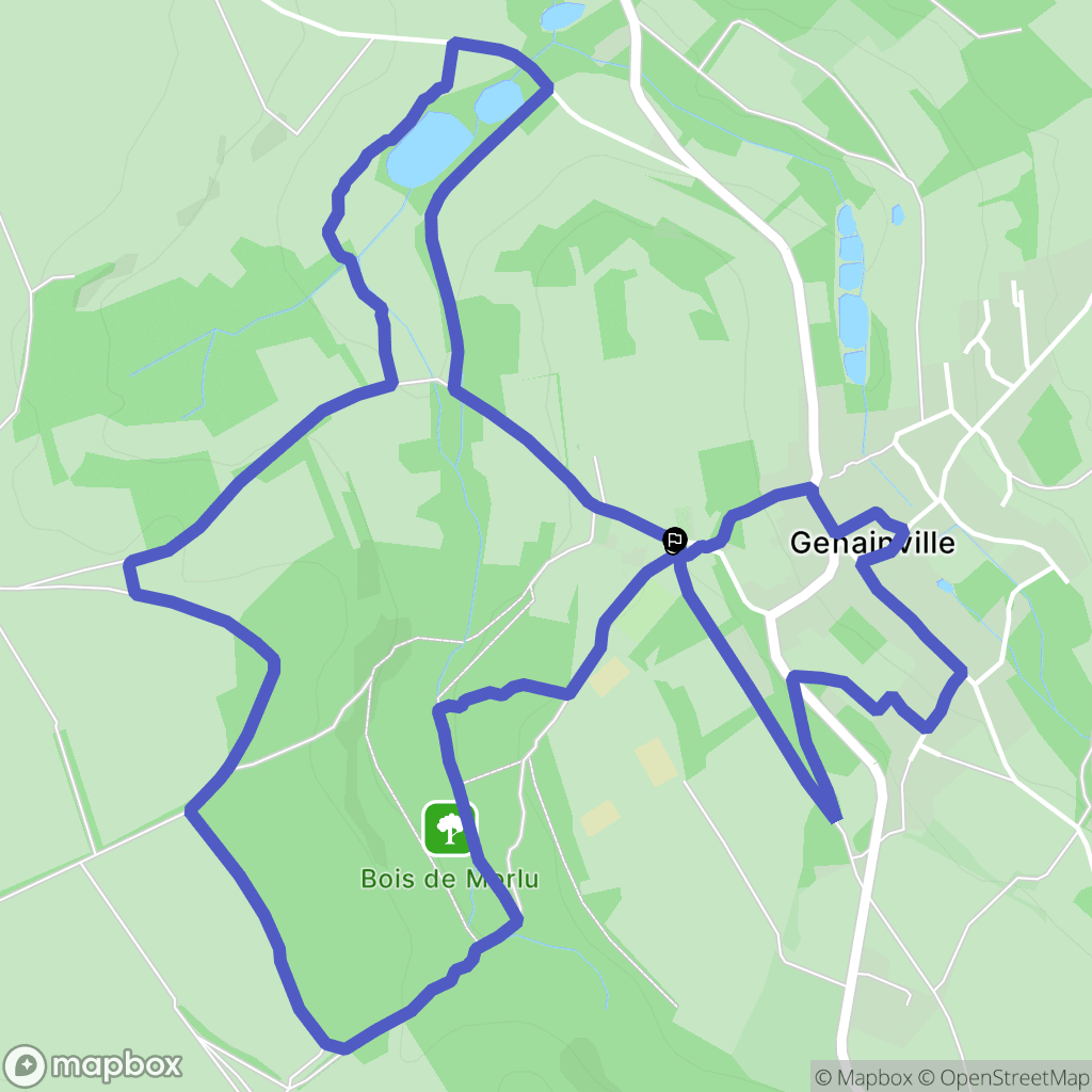 Genainville : carte du parcours de randonnée - France