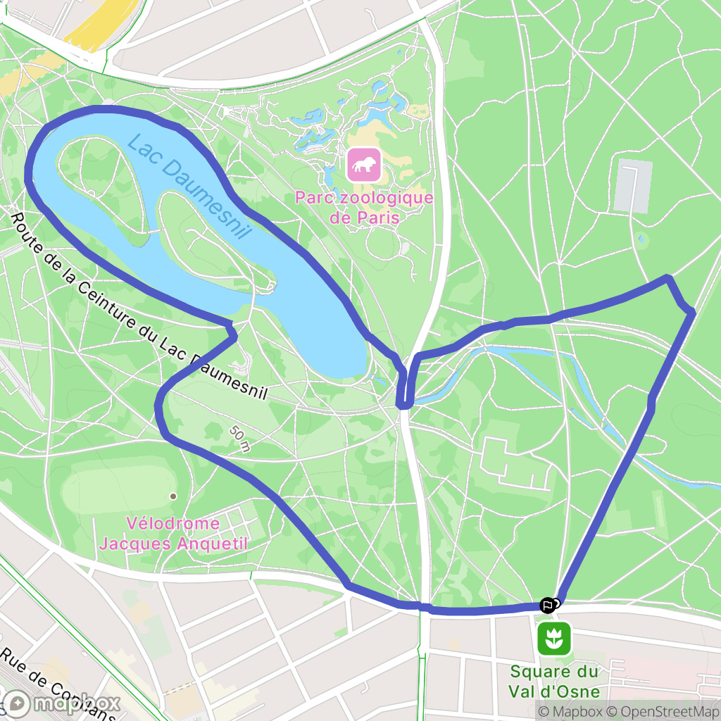 Charenton le pont : carte du parcours de randonnée - France