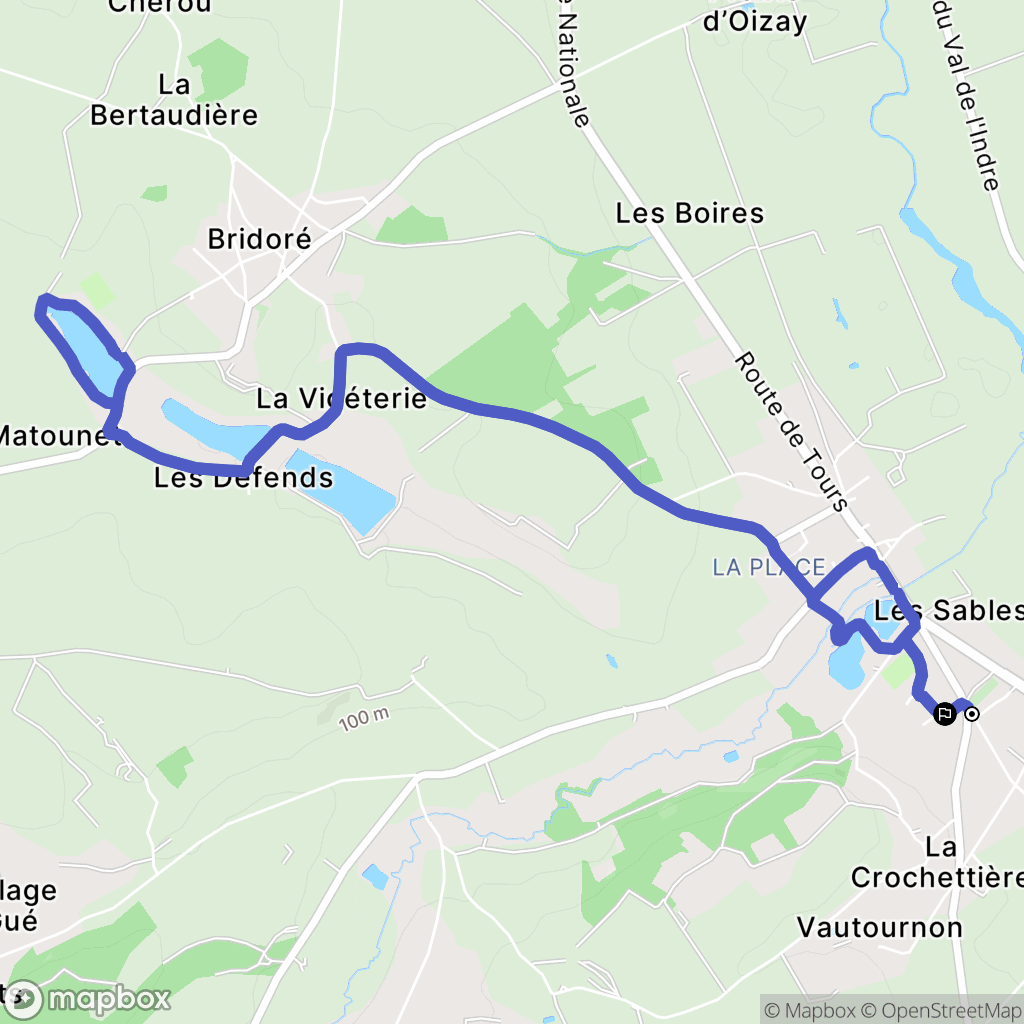 Fléré-la-Rivière : carte du parcours de randonnée - France