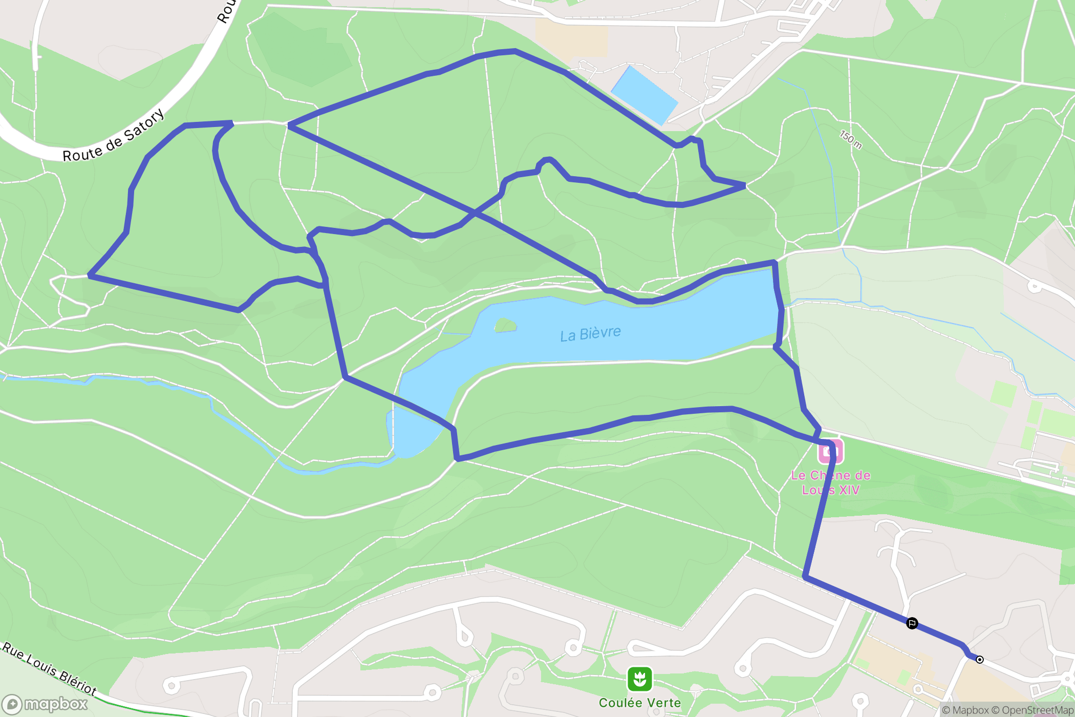 Buc : carte du parcours de randonnée - France