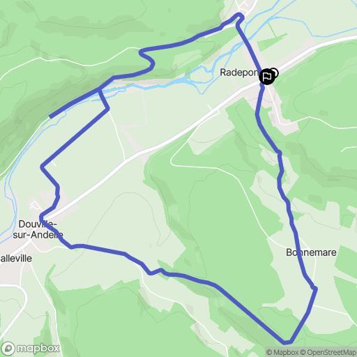 Radepont : carte du parcours de randonnée - France