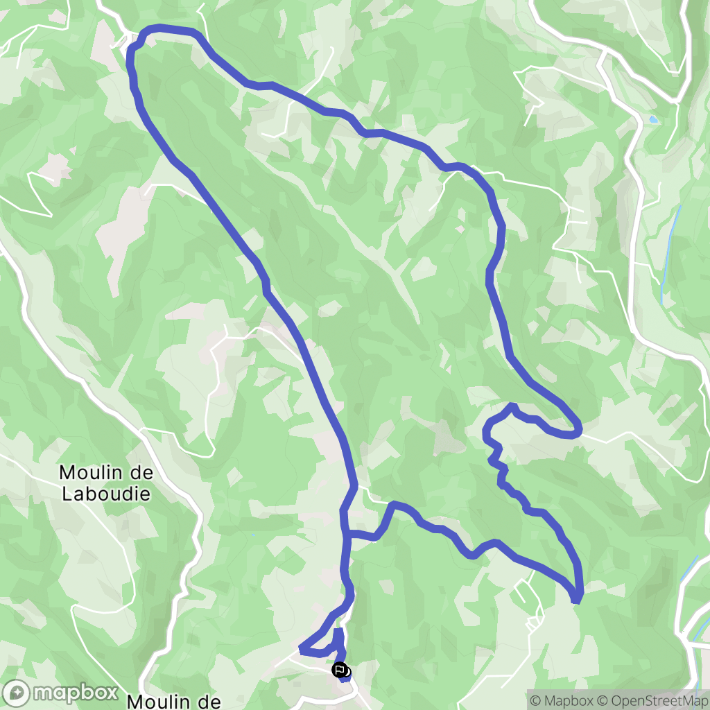 Viazac : carte du parcours de randonnée - France