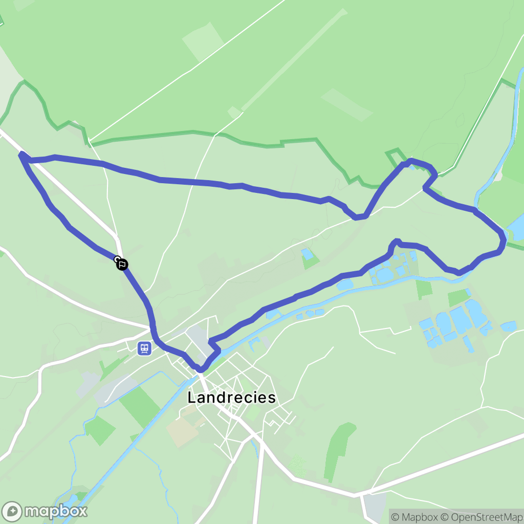 Landrecies : carte du parcours de randonnée - France