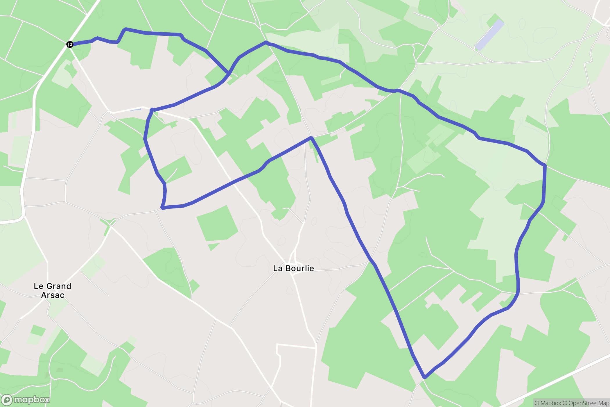 Magnac sur Touvre : carte du parcours de randonnée - France