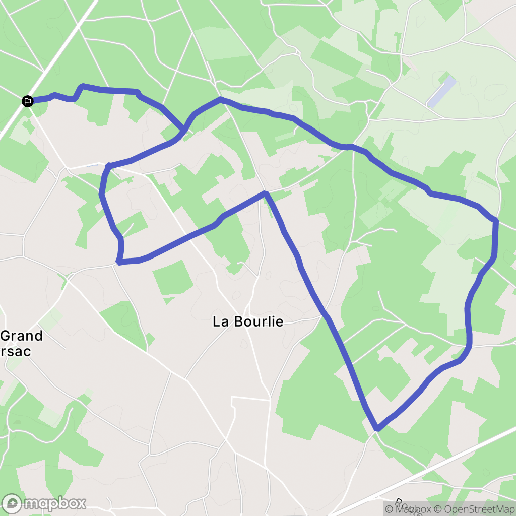 Magnac sur Touvre : carte du parcours de randonnée - France