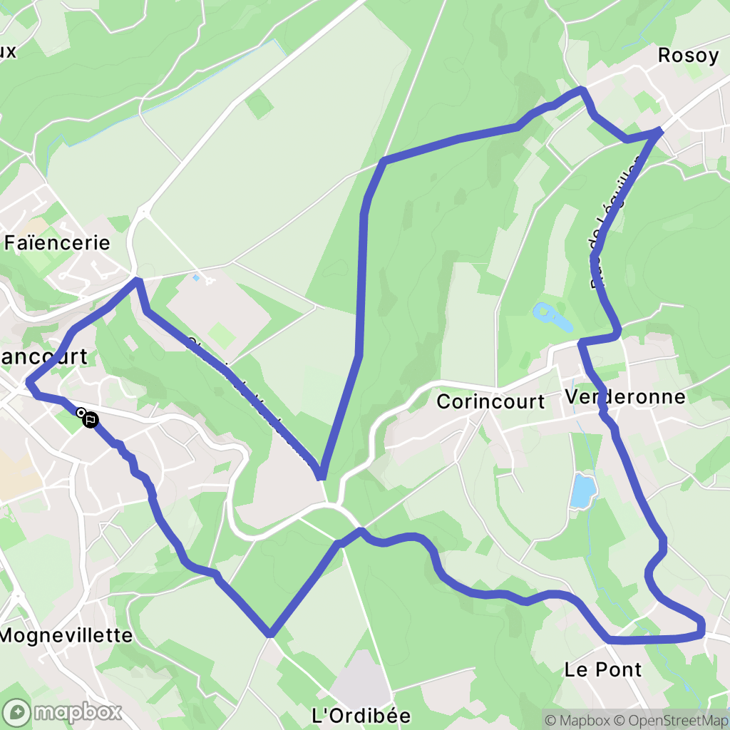 Liancourt : carte du parcours de randonnée - France