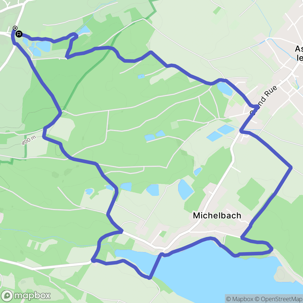 Roderen : carte du parcours de randonnée - France
