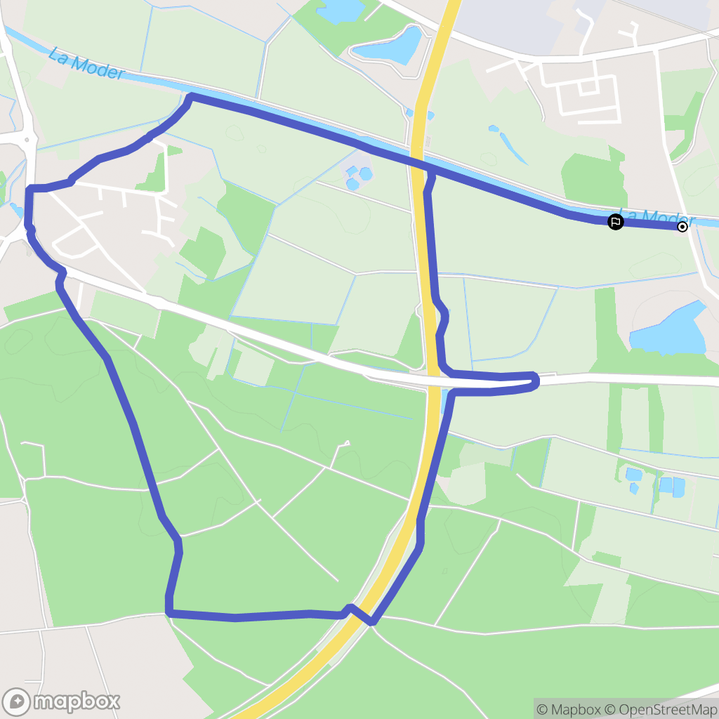 Haguenau : carte du parcours de randonnée - France
