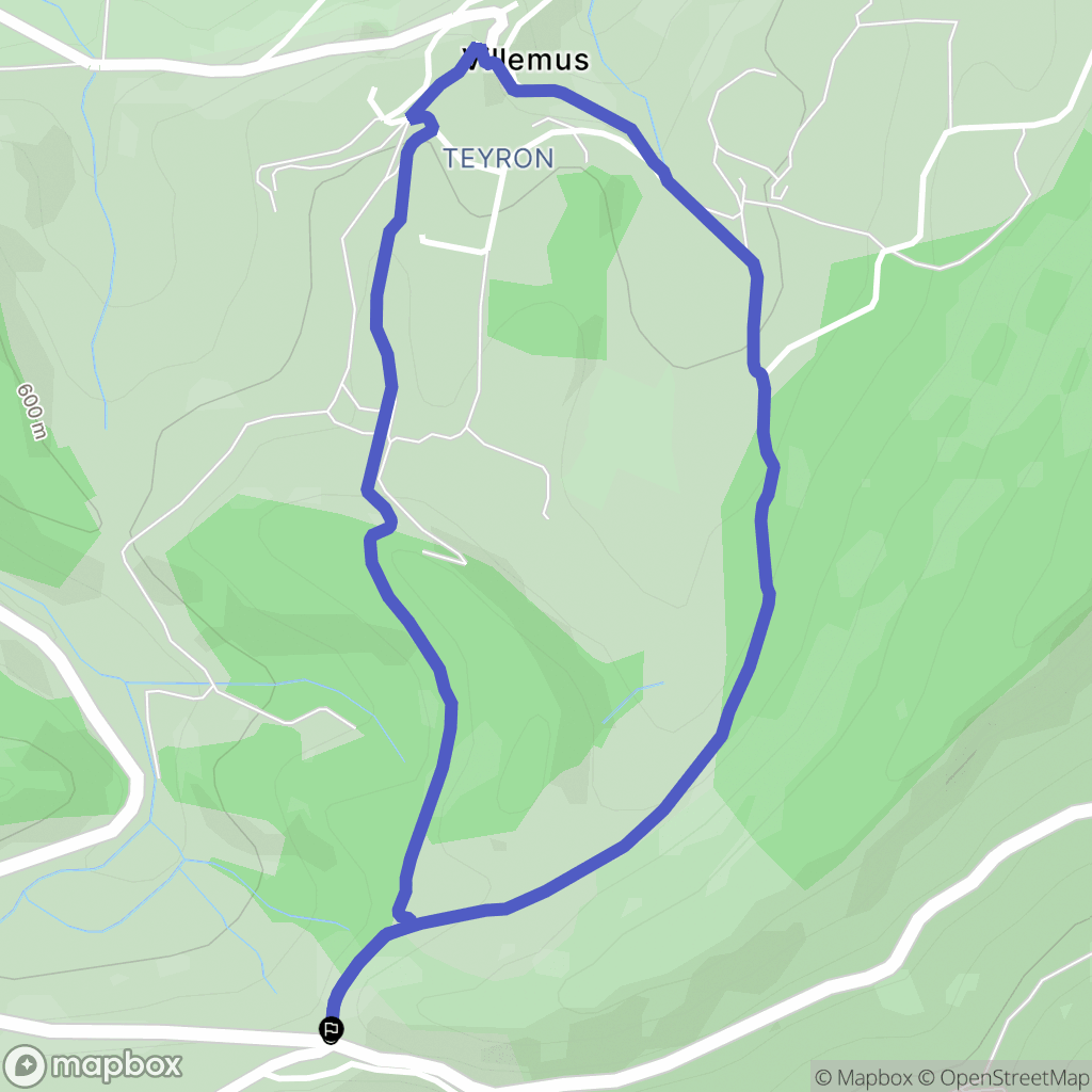 Manosque : carte du parcours de randonnée - France