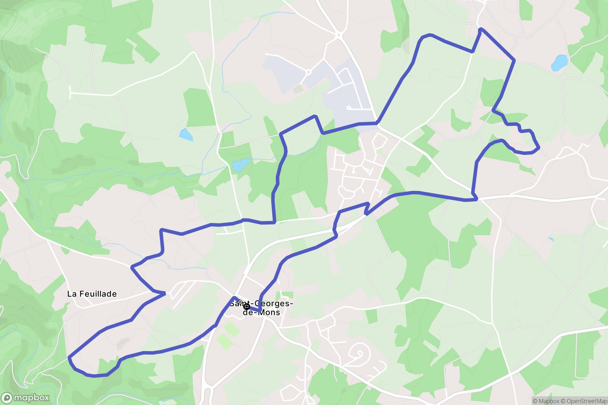 Saint-Georges-de-Mons : carte du parcours de randonnée - France