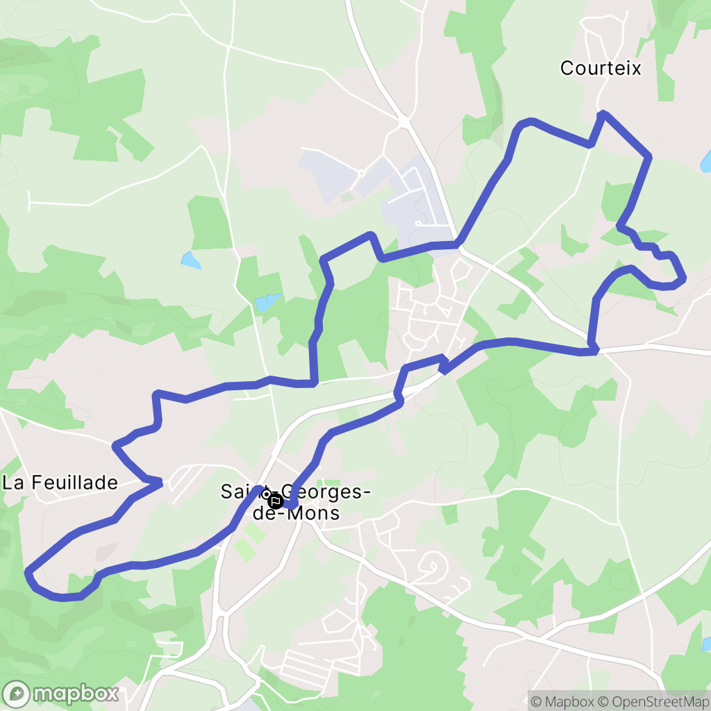 Saint-Georges-de-Mons : carte du parcours de randonnée - France