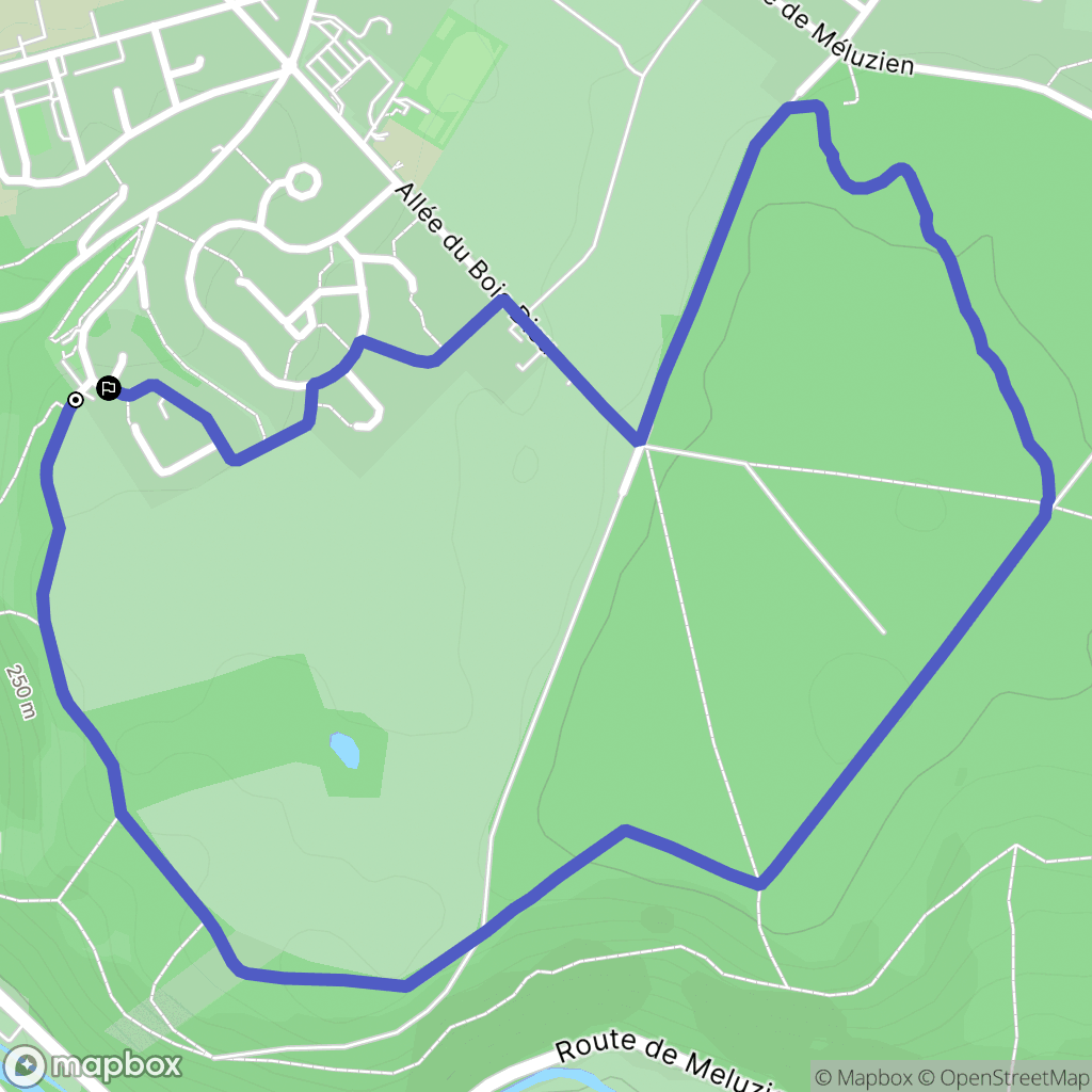 Avallon : carte du parcours de randonnée - France