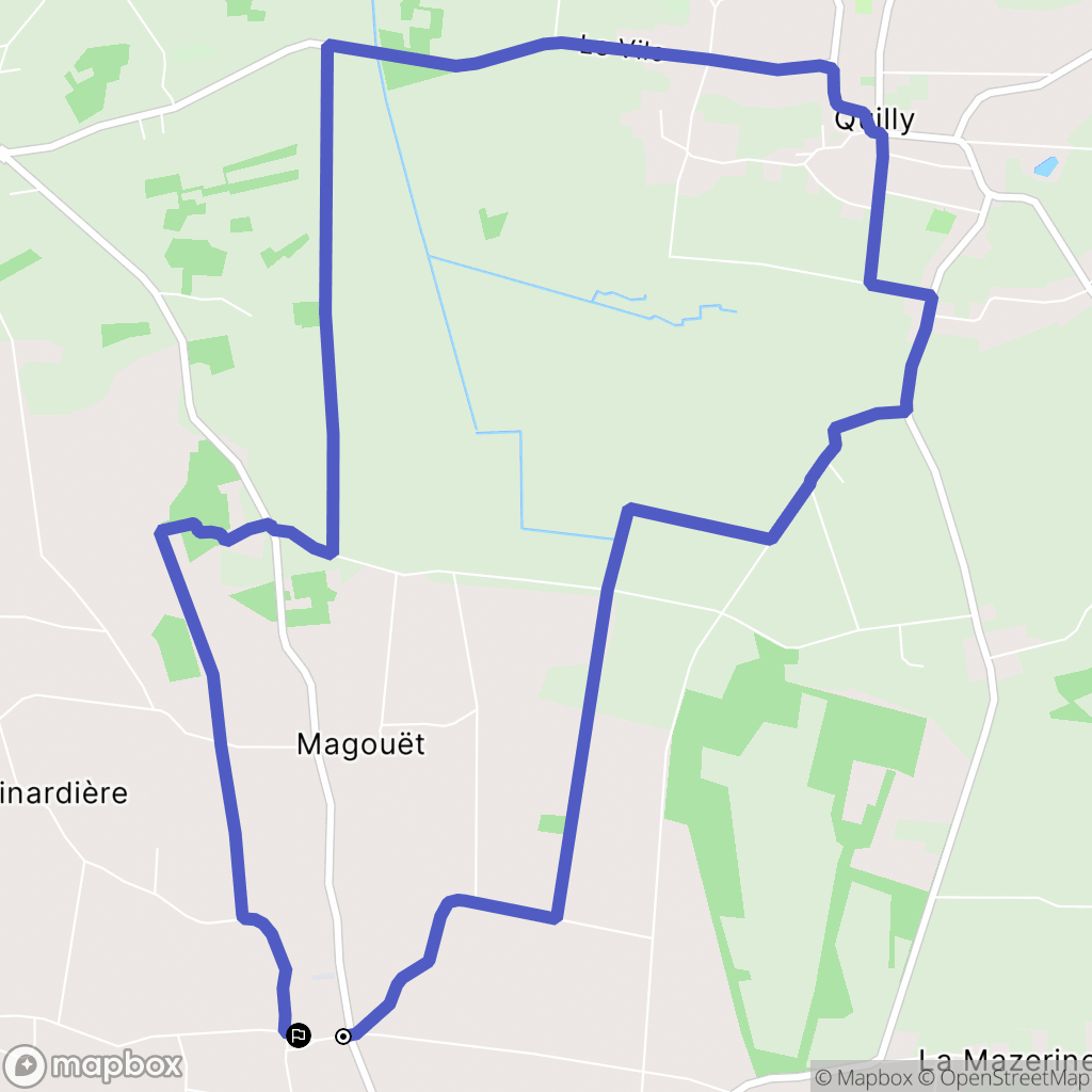 Campbon : carte du parcours de randonnée - France