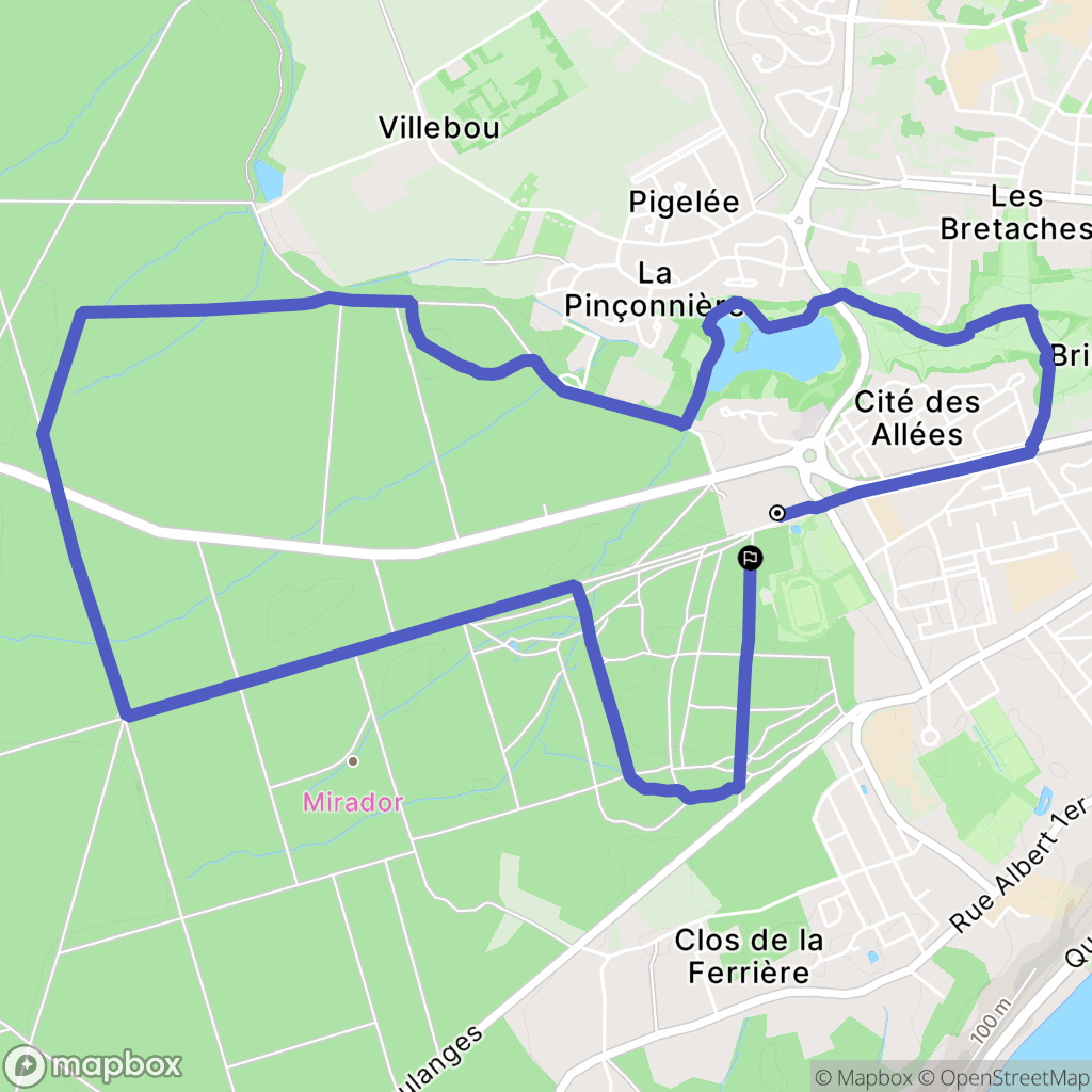 Blois : carte du parcours de randonnée - France