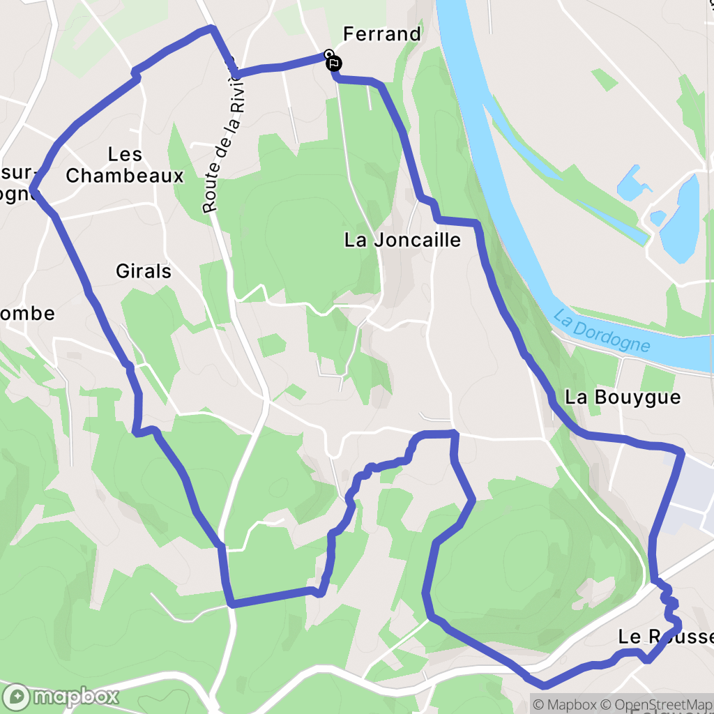Alles-sur-Dordogne : carte du parcours de randonnée - France