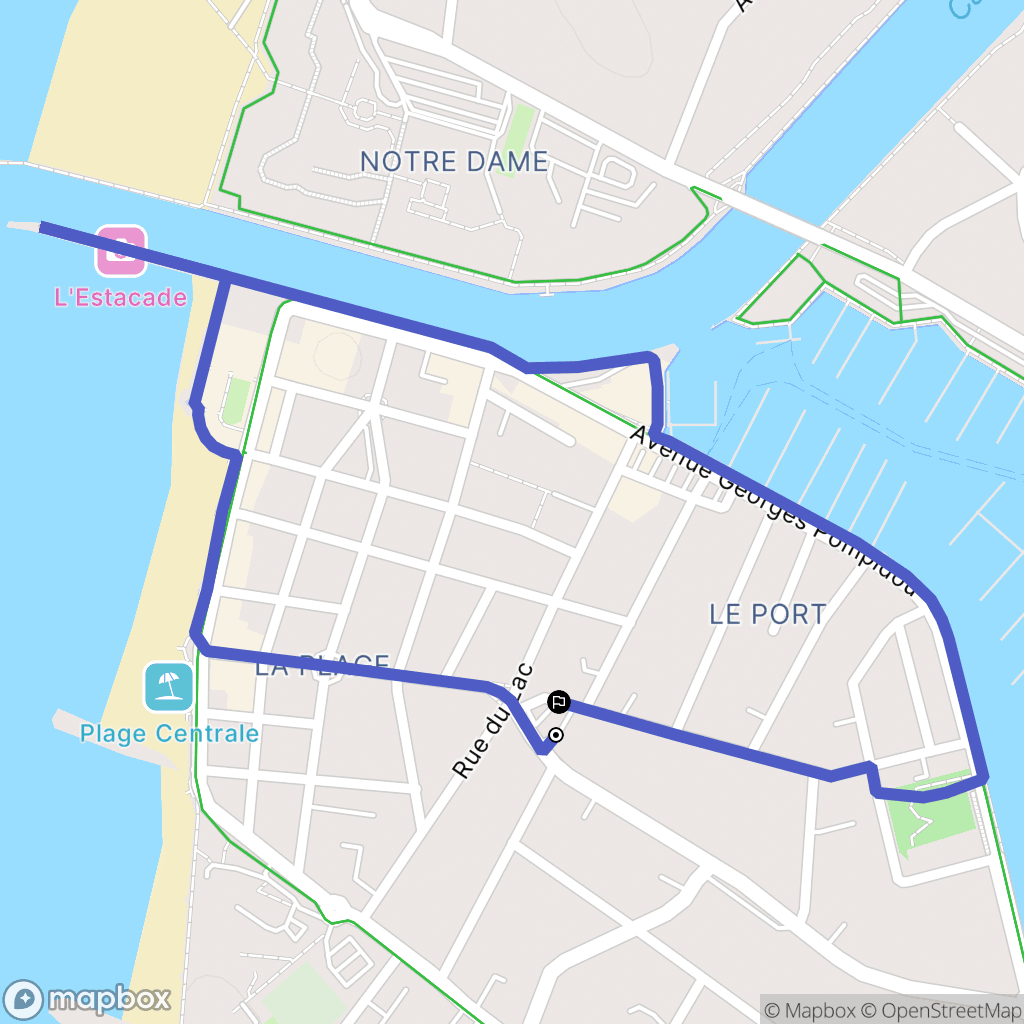 Capbreton : carte du parcours de randonnée - France