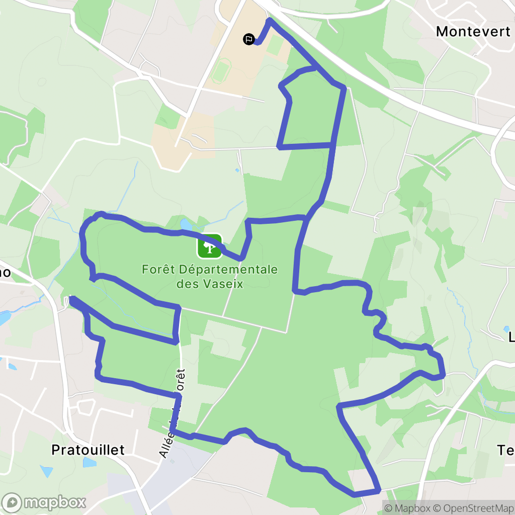 Landouge : carte du parcours de randonnée - France