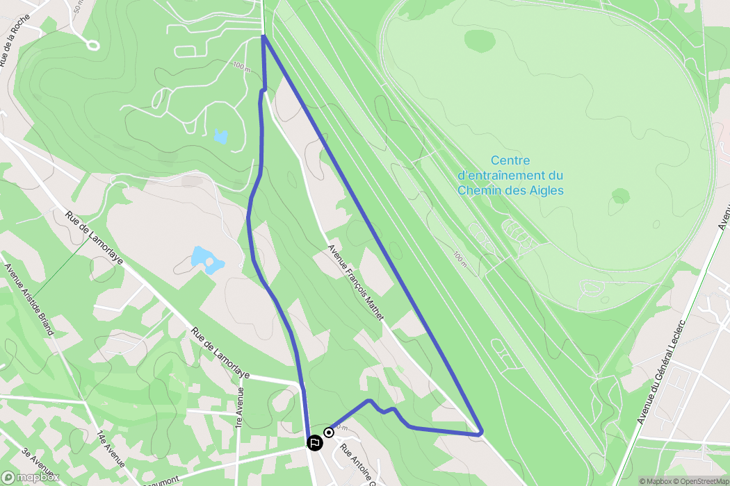 Lamorlaye : carte du parcours de randonnée - France