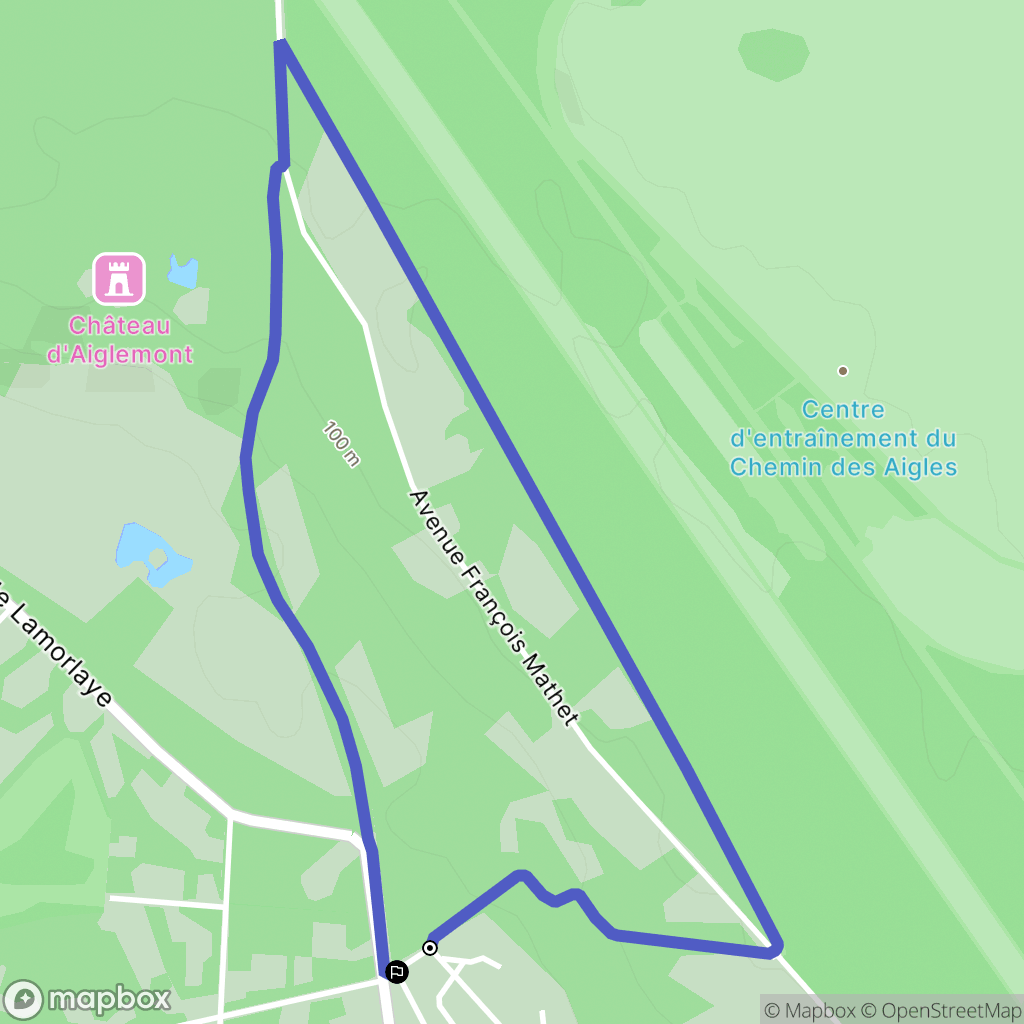 Lamorlaye : carte du parcours de randonnée - France
