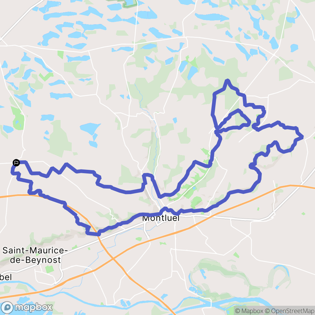 Tramoyes : carte du parcours de randonnée - France