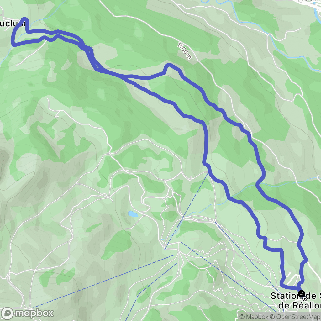 station de Réallon : carte du parcours de randonnée - France