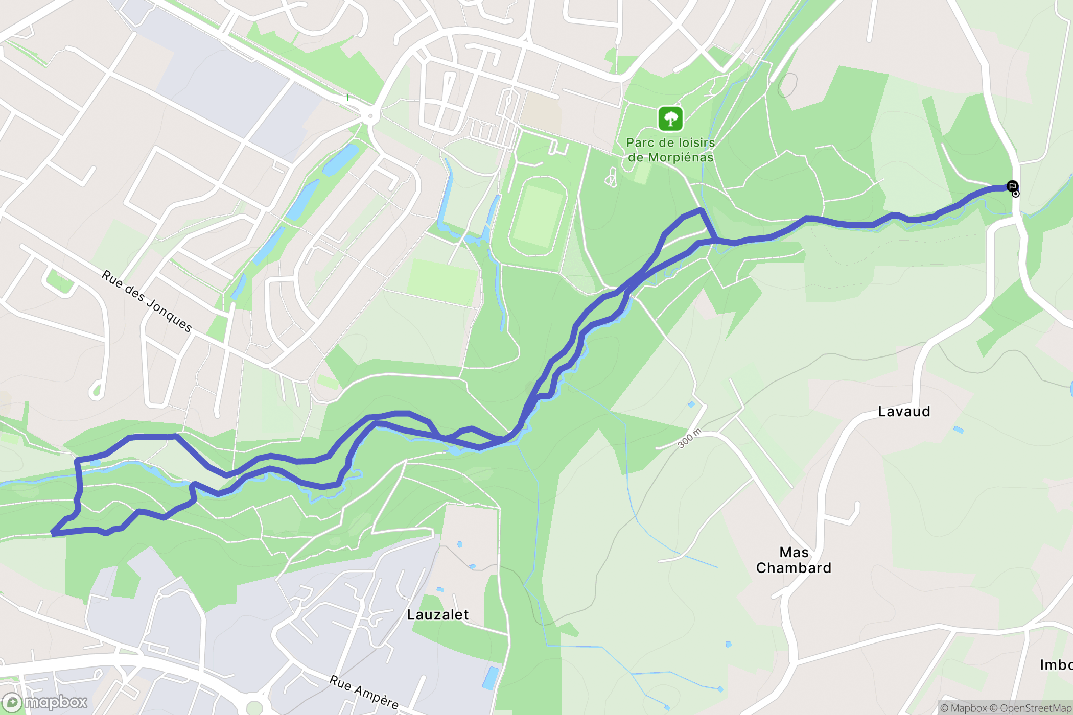 Panazol : carte du parcours de randonnée - France