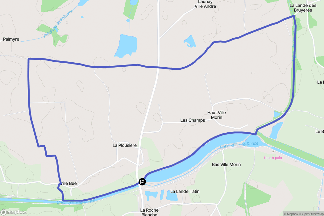 Guipel : carte du parcours de randonnée - France