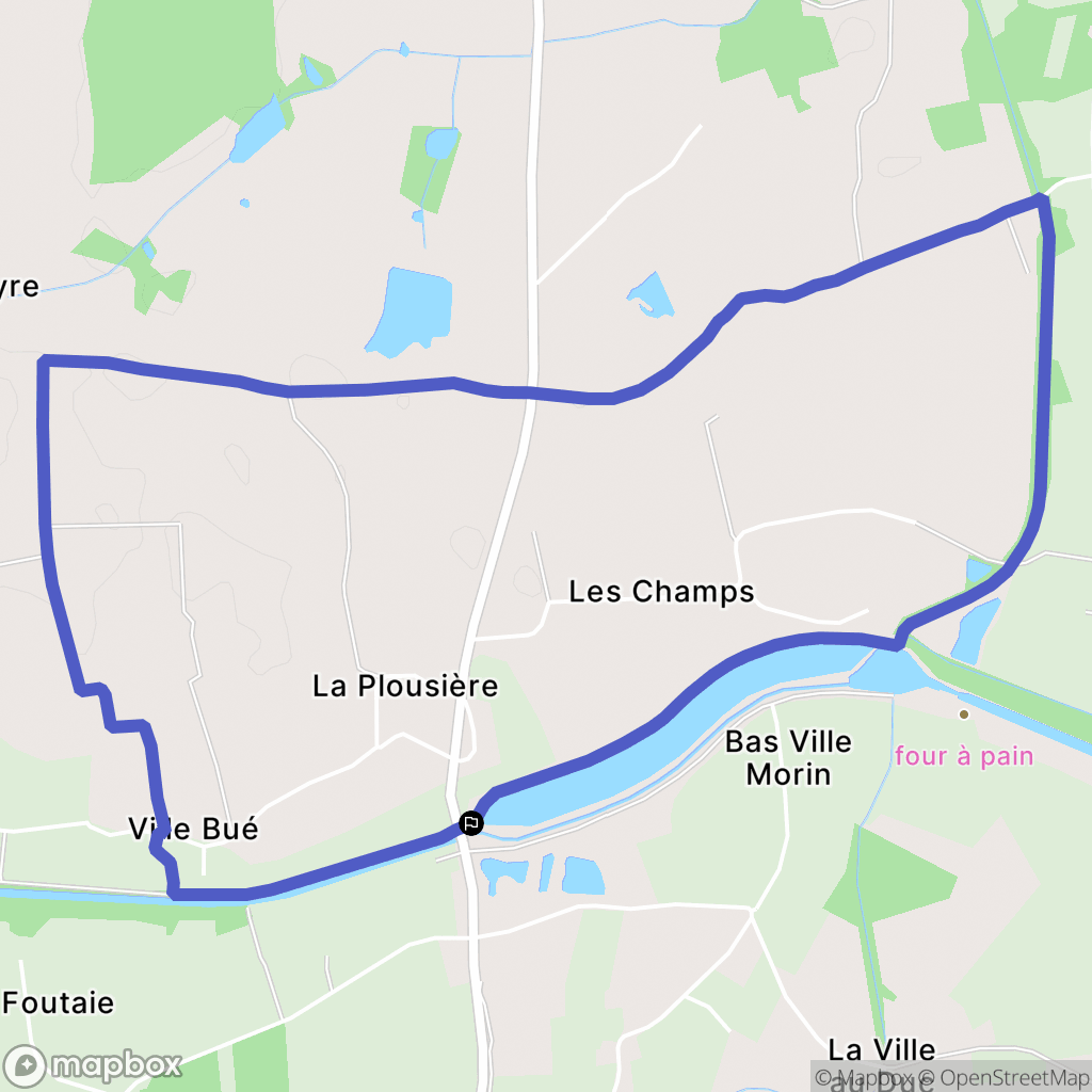 Guipel : carte du parcours de randonnée - France