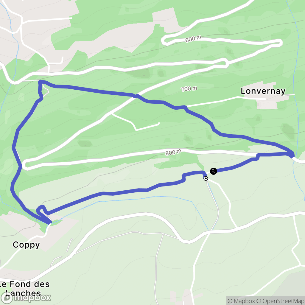 Lugrin : carte du parcours de randonnée - France