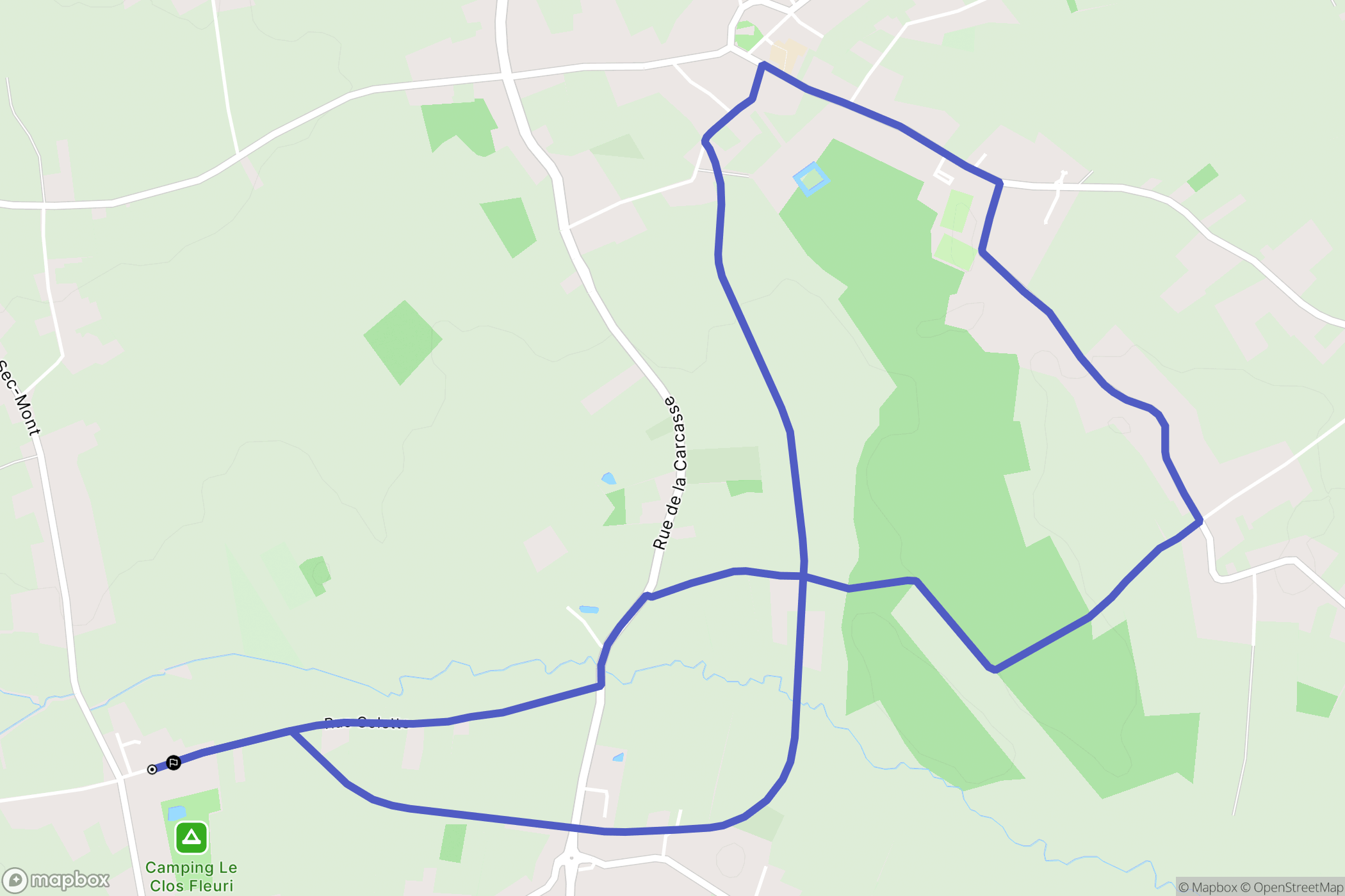 Faumont : carte du parcours de randonnée - France