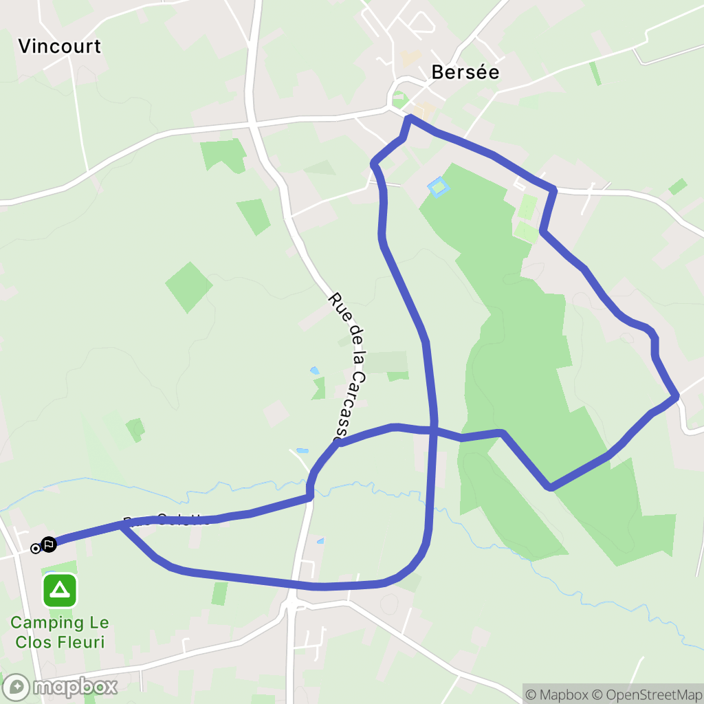 Faumont : carte du parcours de randonnée - France