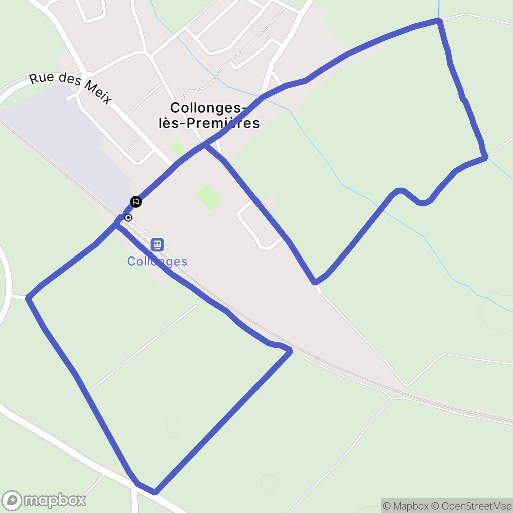 Collonges-et-Premières : carte du parcours de randonnée - France