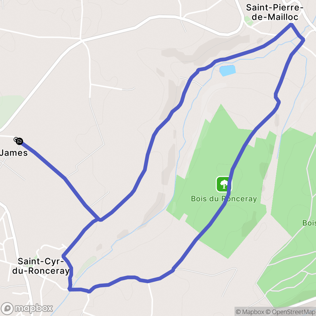 Saint Cyr du Ronceray : carte du parcours de randonnée - France