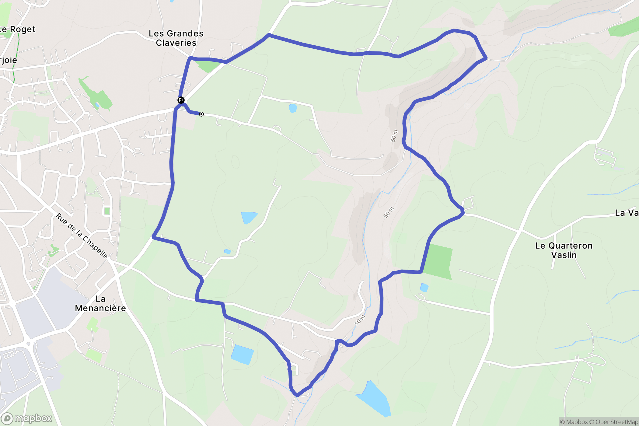 Mauges-sur-Loire : carte du parcours de randonnée - France