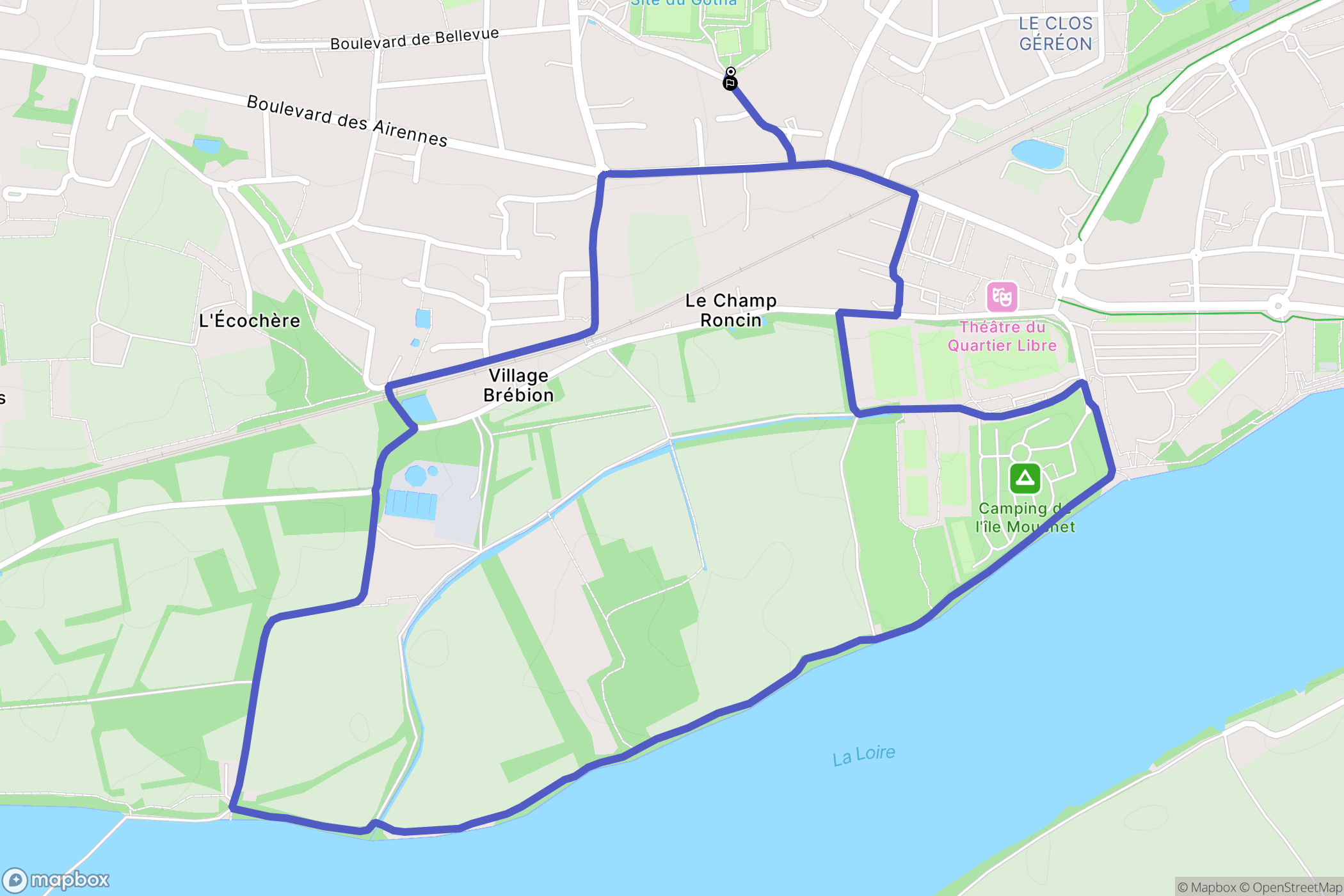 Ancenis-Saint-Géréon : carte du parcours de randonnée - France