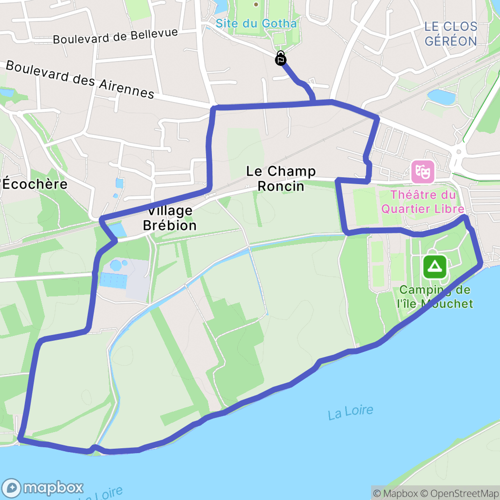 Ancenis-Saint-Géréon : carte du parcours de randonnée - France