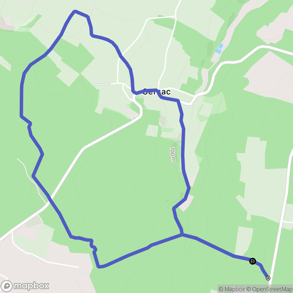 Mouthiers-sur-Boëme : carte du parcours de randonnée - France