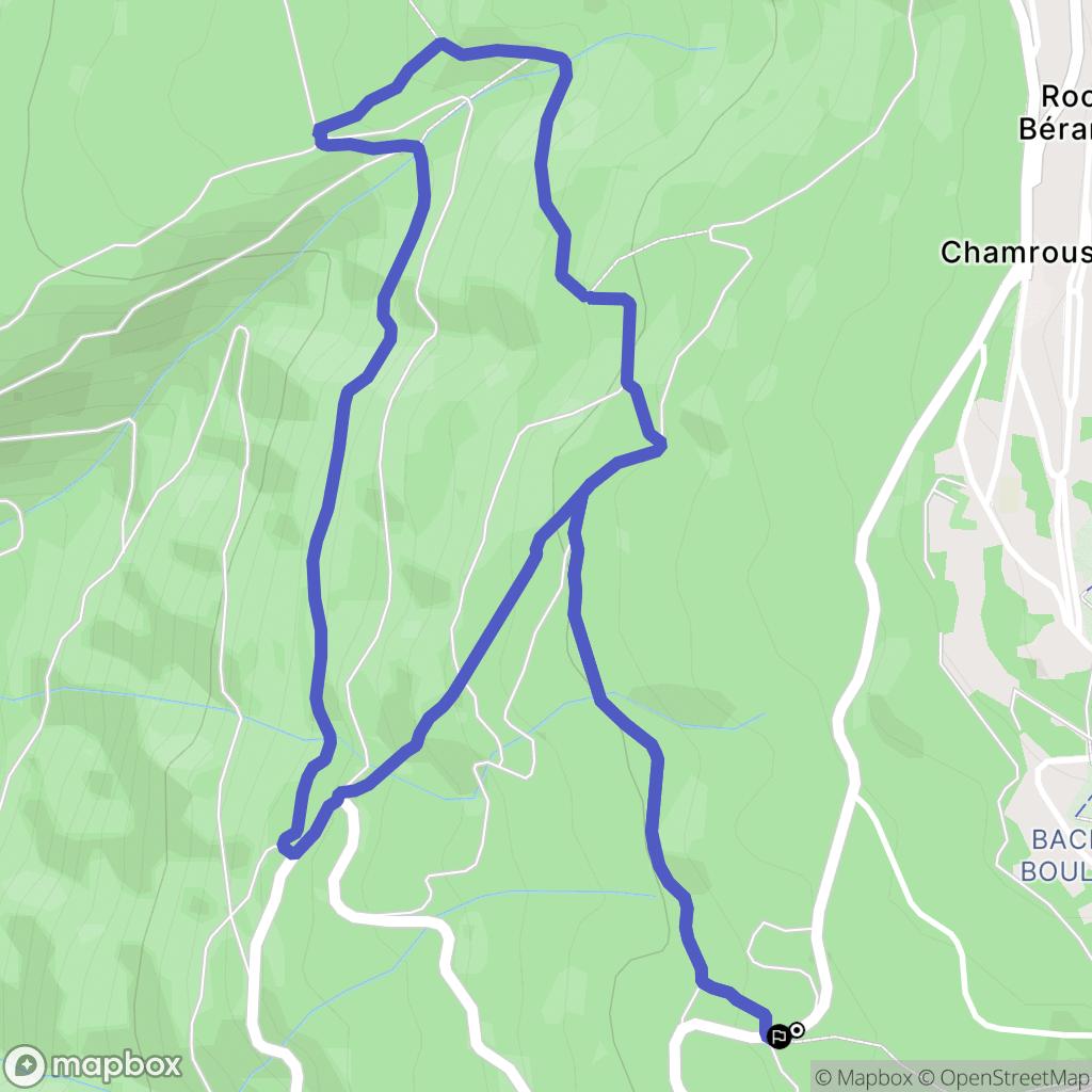 Chamrousse : carte du parcours de randonnée - France