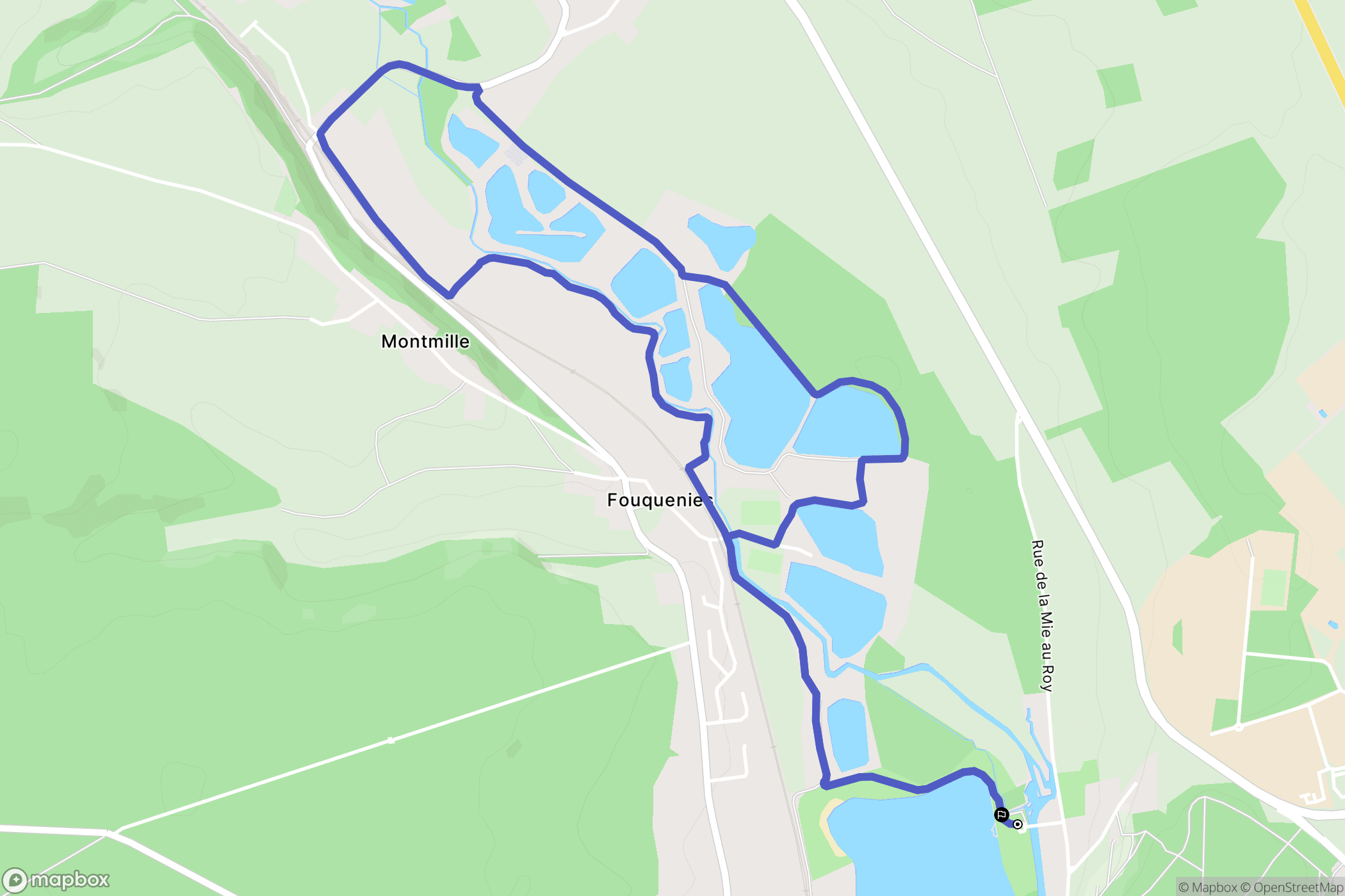 Beauvais : carte du parcours de randonnée - France