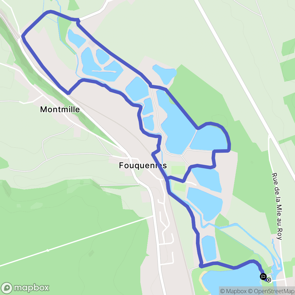 Beauvais : carte du parcours de randonnée - France