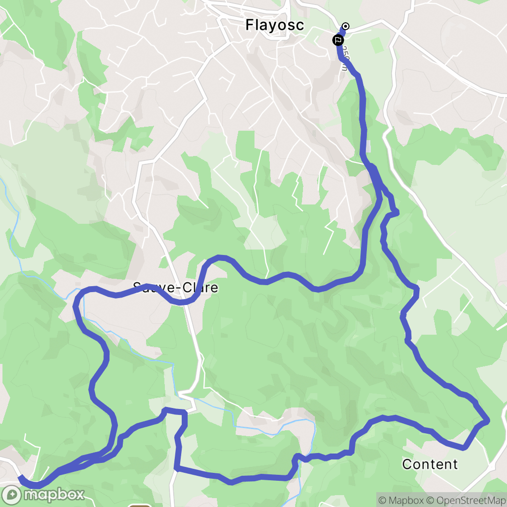 Flayosc : carte du parcours de randonnée - France