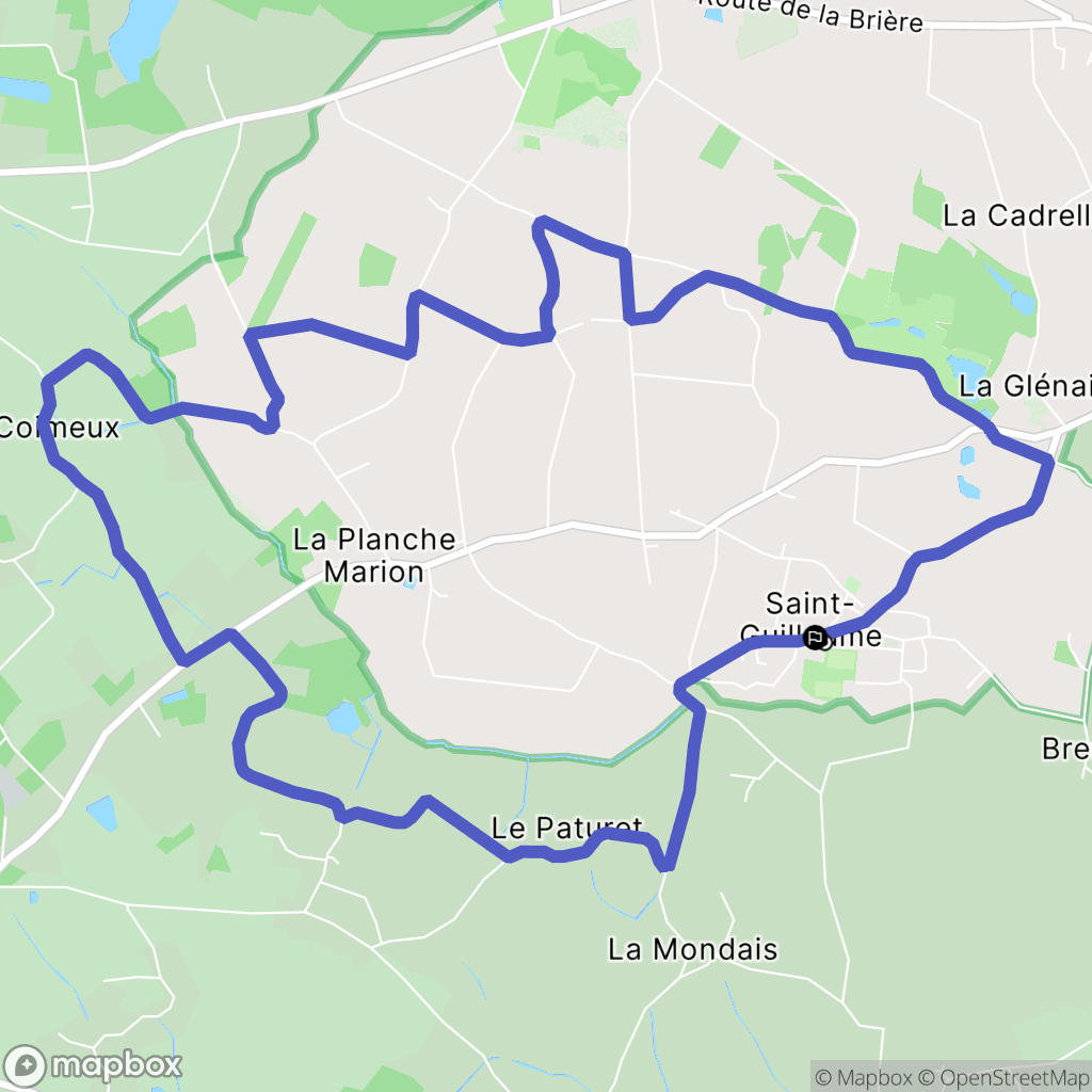 Pontchâteau : carte du parcours de randonnée - France