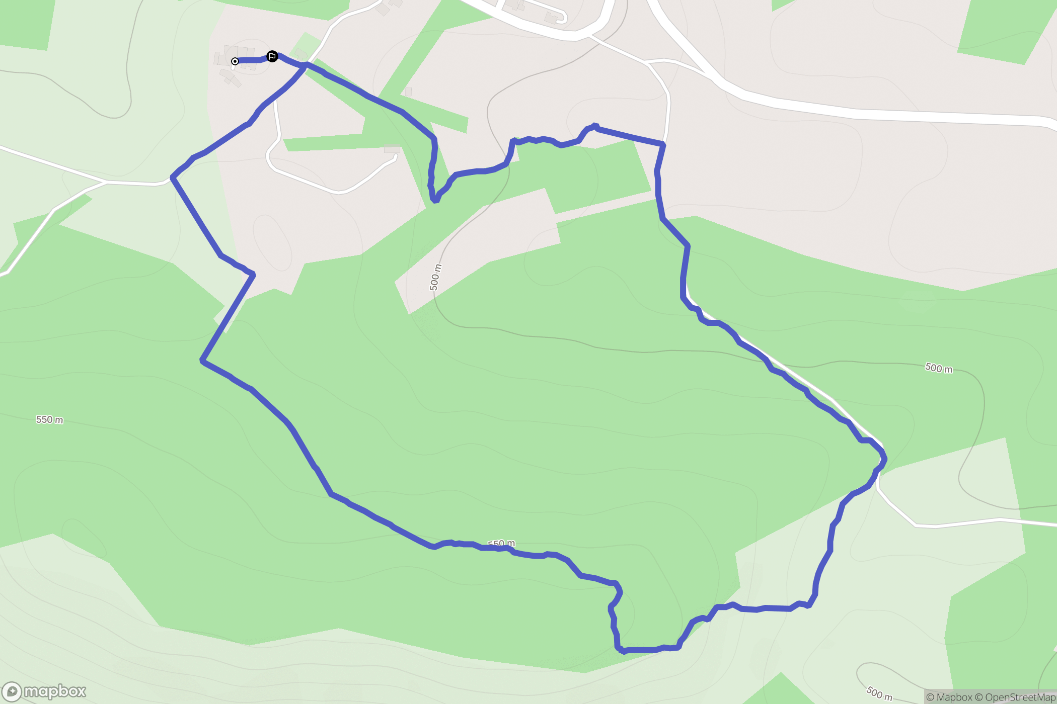 Pradettes : carte du parcours de randonnée - France