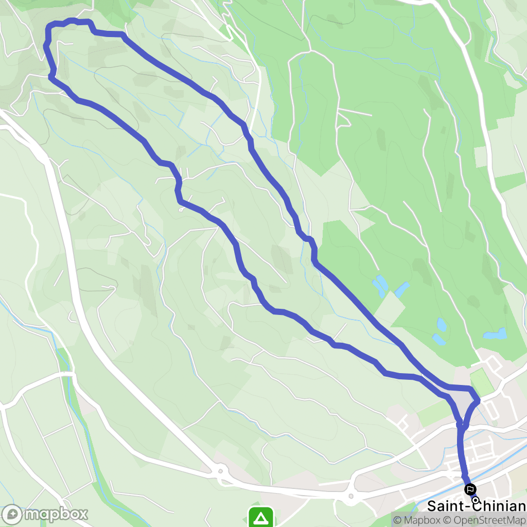 Saint-Chinian : carte du parcours de randonnée - France