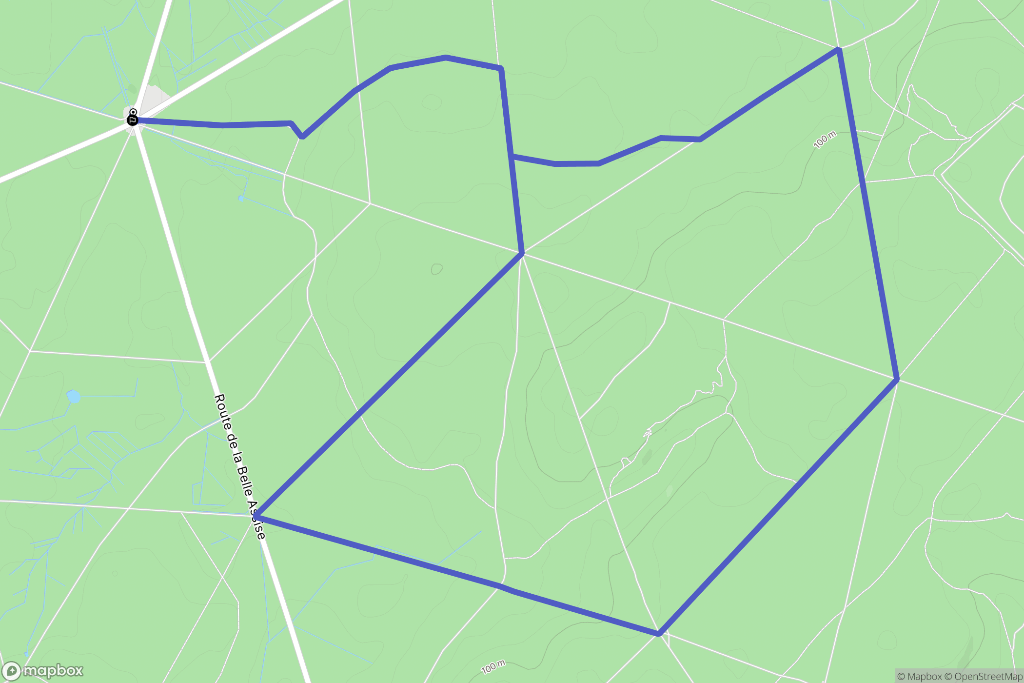 Saint-Léger-aux-Bois : carte du parcours de randonnée - France