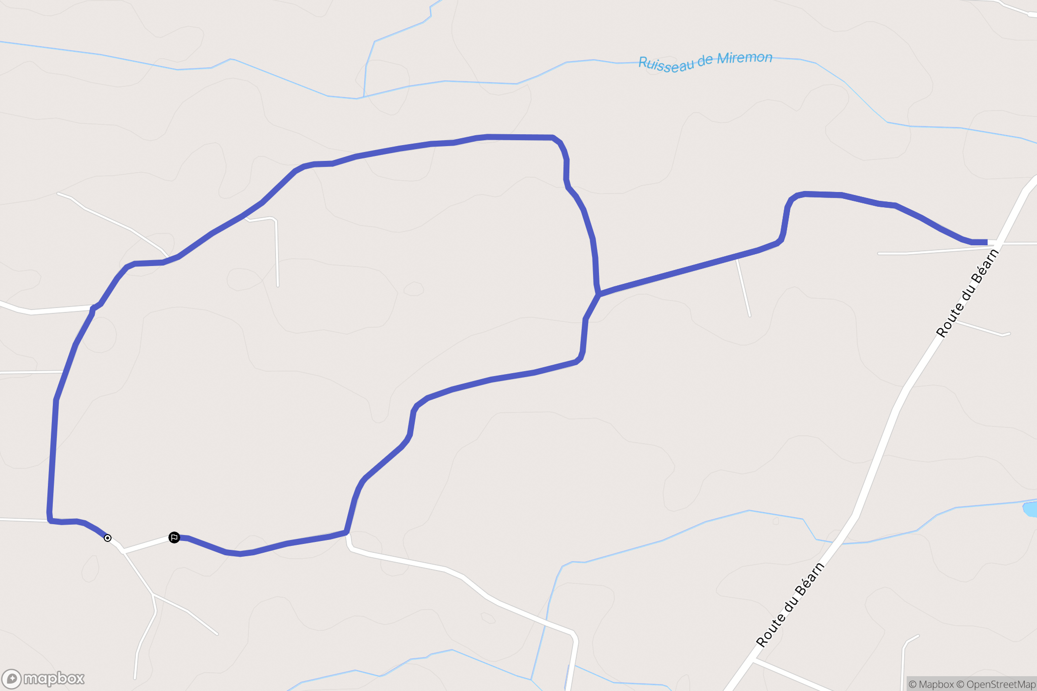Hauriet : carte du parcours de randonnée - France